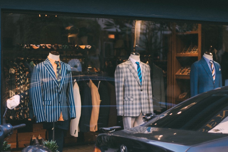 suits in shop window